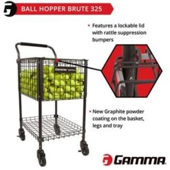 Gamma Brute Teaching Cart 325 Ball Hopper -Tennis Gear Shop 7168010 6