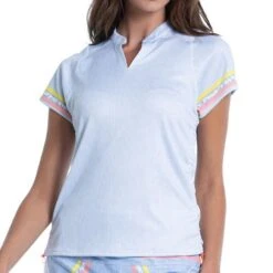 Lucky In Love Liberty In Love Chambray Blossom Short Sleeve -Tennis Gear Shop GT193 R38962