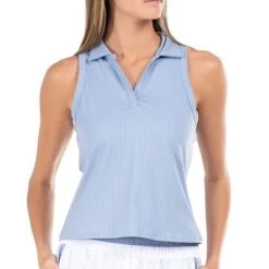 K-Swiss K Swiss Glace & Infinity Sleeveless Rib Polo 5 K-Swiss K Swiss Glace & Infinity Sleeveless Rib Polo -Tennis Gear Shop KWT06 452