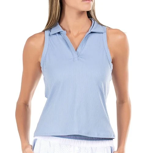 K-Swiss K Swiss Glace & Infinity Sleeveless Rib Polo 3 K-Swiss K Swiss Glace & Infinity Sleeveless Rib Polo - Image 3