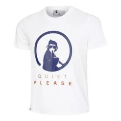 Quiet Please Retro Logo Tee Shirt -Tennis Gear Shop QP110105 300
