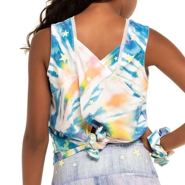 Lucky In Love Novelty Girls All Stars Tie Tank - FINAL SALE 2 Lucky In Love Novelty Girls All Stars Tie Tank - FINAL SALE - Image 2